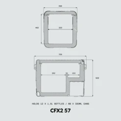 Dometic CFX2 57 Compressor Koelbox - 57 Liter 17 Dometic CFX2 57 Compressor Koelbox - 57 Liter -Bo-Camp Winkel 07 0703 070327 070327004 9620015891 121855 1