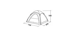 Easy Camp Comet 200 Koepeltent - 2 Personen -Bo-Camp Winkel 120338 comet 200 drawing perspective2