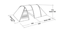 Easy Camp Galaxy 300 Rustic Green Tunneltent - 3 Personen -Bo-Camp Winkel 120390 galaxy 300 rustic green drawing perspective2