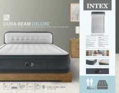 Intex Ultra Plush Headboard Luchtbed - Queensize (152 Cm) -Bo-Camp Winkel 1487 1900 64448nd pkg 2023 300