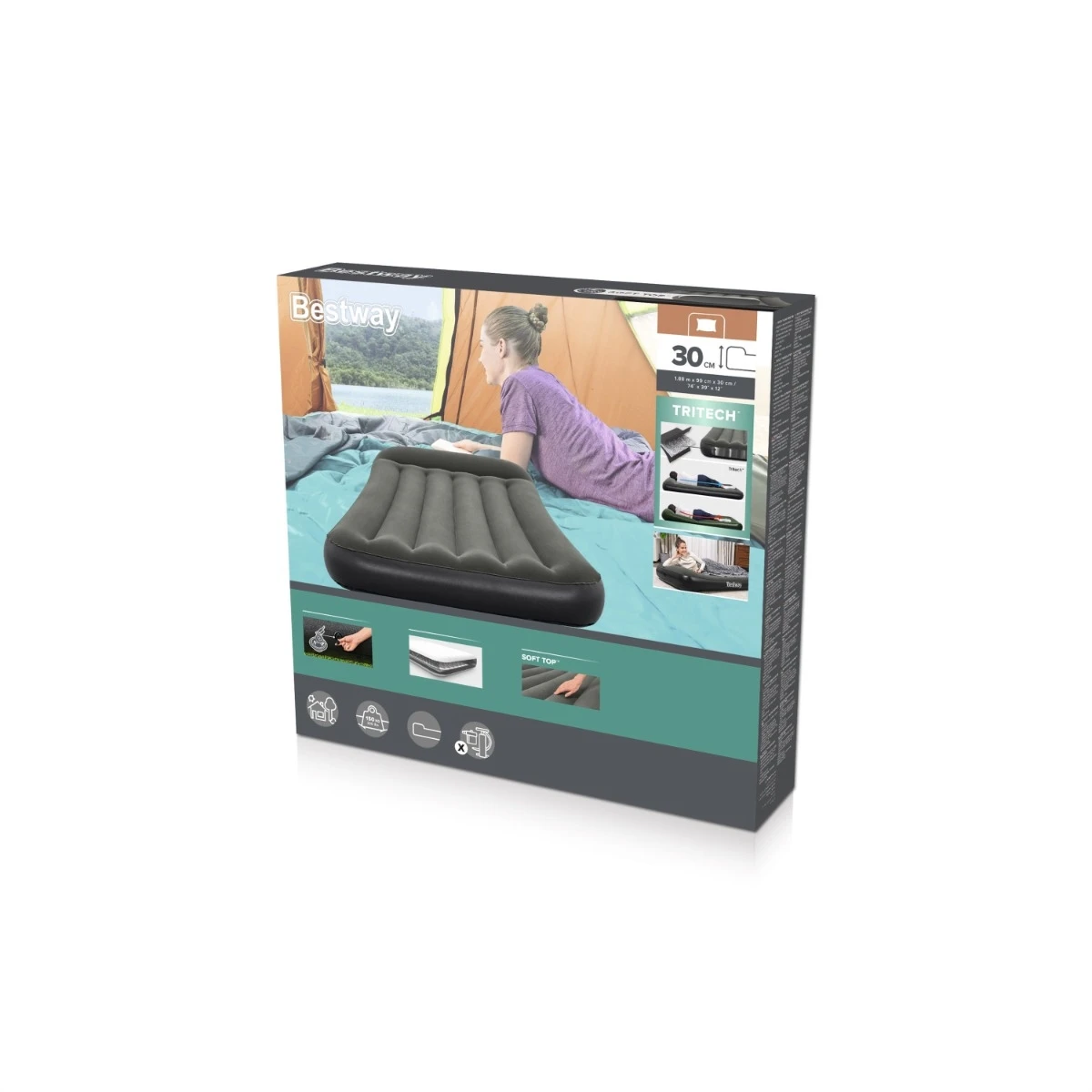 Bestway Tritech Luchtbed - 1-persoons (99 Cm) 10 Bestway Tritech Luchtbed - 1-persoons (99 Cm) - Afbeelding 8