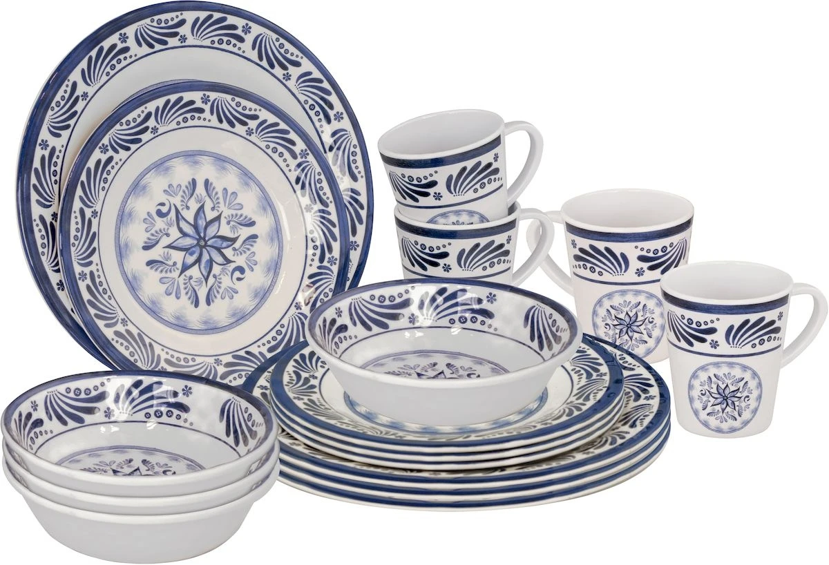 Bo-Camp Old Dutch Melamine Serviesset - 16-delig 3 Bo-Camp Old Dutch Melamine Serviesset - 16-delig