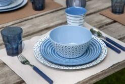 Bo-Camp Mix & Match Melamine Serviesset - 16-delig - Blauw -Bo-Camp Winkel 900 1350 6181382 13