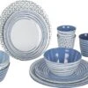 Bo-Camp Mix & Match Melamine Serviesset - 16-delig - Blauw