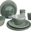Bo-Camp Mix & Match Melamine Serviesset - 16-delig - Groen
