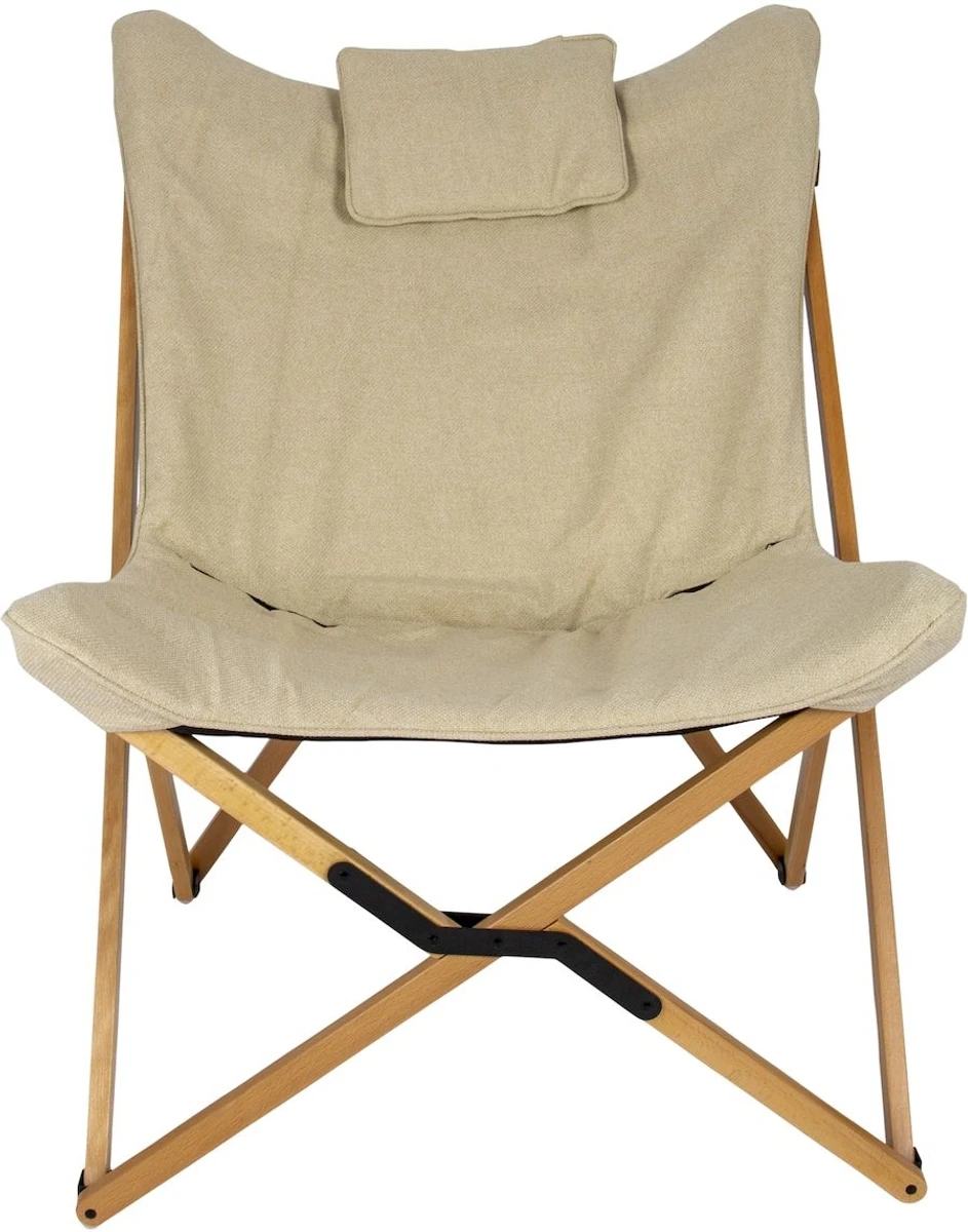 Bo-Camp Urban Outdoor Wembley Vlinderstoel - Beige - L 4 Bo-Camp Urban Outdoor Wembley Vlinderstoel - Beige - L - Afbeelding 2