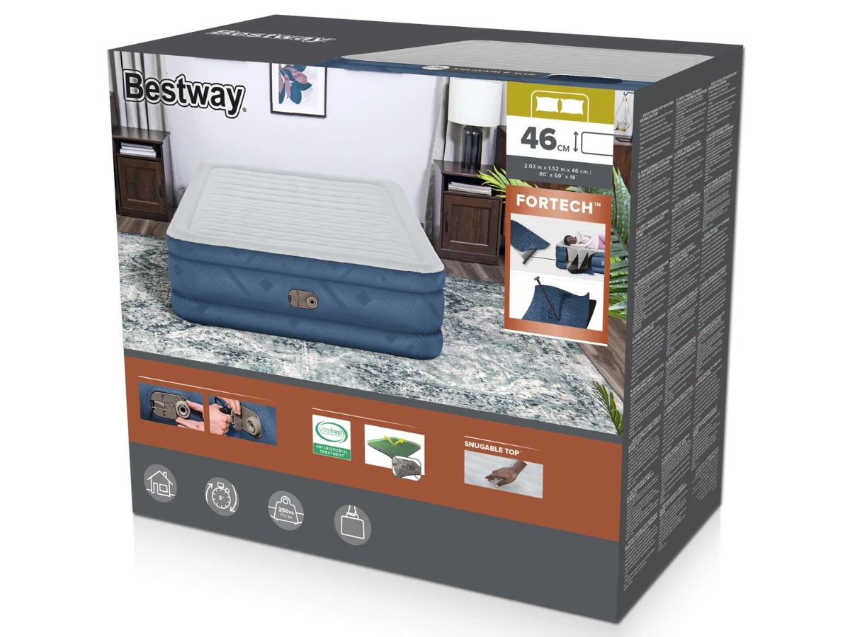 Bestway Fortech Tough Guard Snugable Luchtbed - Queensize (152 Cm) 12 Bestway Fortech Tough Guard Snugable Luchtbed - Queensize (152 Cm) - Afbeelding 10